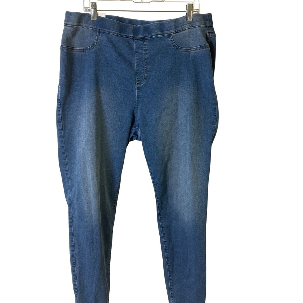 Style & Co XXL Womens Pull-On Mid Rise Jegging Stretch Denim Blue Jeans